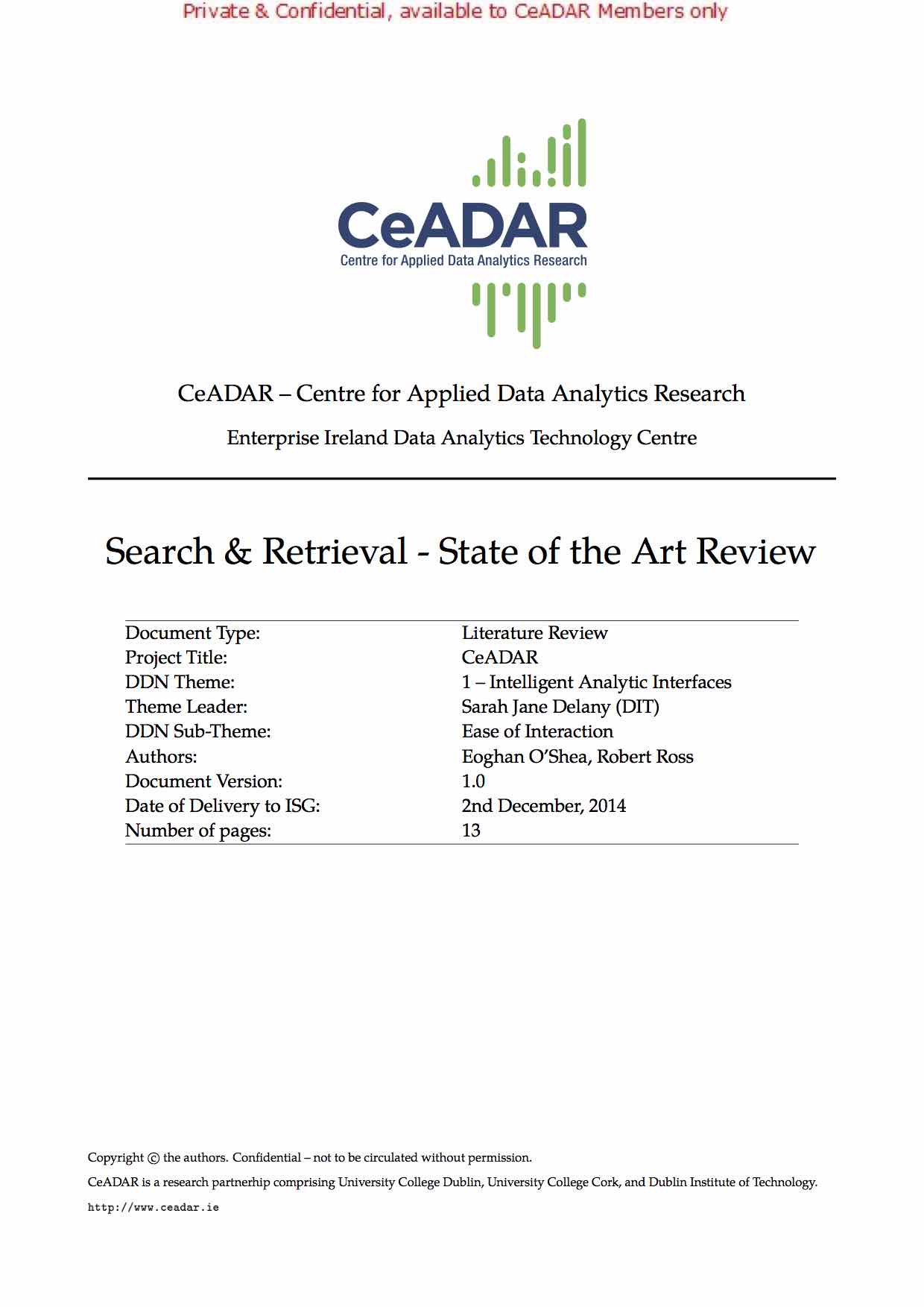 State of the Art Report (PDF)