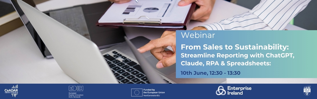 Webinar: From Sales to Sustainability, Streamline Reporting with ChatGPT, Claude, RPA & Spreadsheets